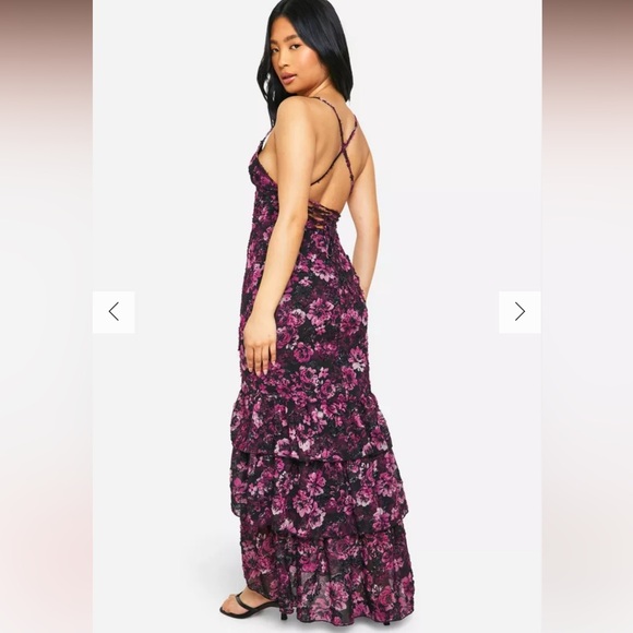 Purple Flowers Maxi Dress - Picture 2 of 6